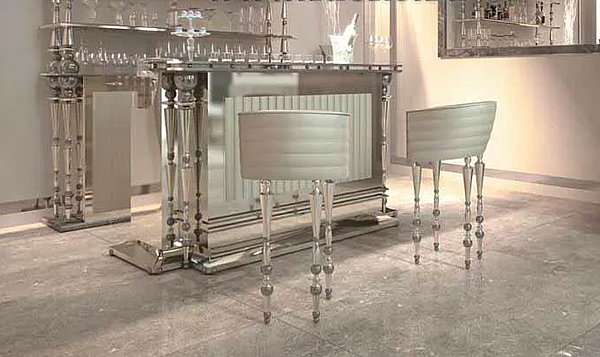 Барный стул MANTELLASSI "COSMOPOLITAN" J'adore Lalique фабрика MANTELLASSI из Италии. Фото №3
