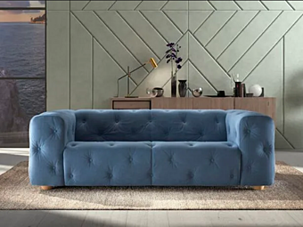 Диван с мягкой спинкой из ткани MitoHome Antares фабрика MitoHome из Италии