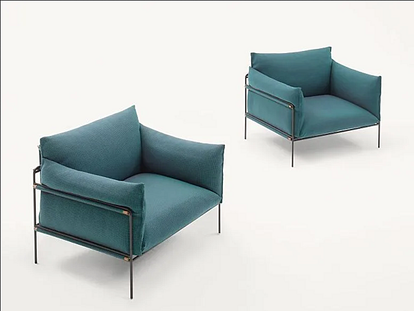 Кресло с обивкой из ткани и съемным чехлом PAOLA LENTI Kabà B109AE фабрика PAOLA LENTI из Италии. Фото №1