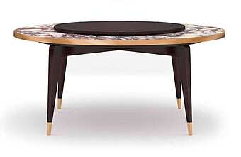 Стол обеденный из массива дерева с латунной отделкой DECORA ( LCI STILE) M0125 фабрика DECORA ( LCI STILE) из Италии