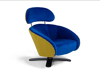 Кресло с подлокотниками из ротанга и ткани EGOITALIANO Coconut