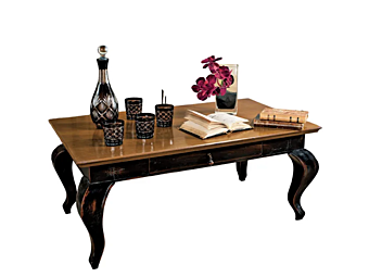 Прямоугольный журнальный столик из массива дерева с ящиком Interiors Italia PR609
