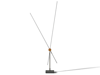 Настольная лампа с регулируемой яркостью из алюминия CASSINA EITIE фабрика CASSINA из Италии