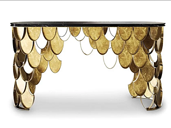 Овальный консольный стол из латуни BRABBU Koi фабрика BRABBU из Италии
