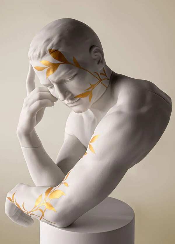 Скульптура LLADRO Reflections of Nature - Him Sculpture. White-gold фабрика LLADRO из Италии. Фото №2