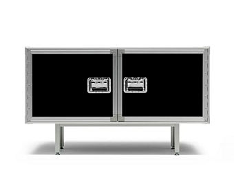 Буфет из алюминия и ламинированных многослойных структур MOROSO Total Flightcase DL0F35 фабрика Moroso из Италии