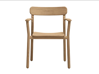 Кресло с подлокотниками из тика Kristalia Stria 05STR11