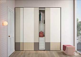 Шкаф с раздвижными дверями из дерева NIDI Lila фабрика nidi из Италии