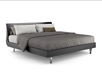 Двуспальная кровать из кожи с обитой спинкой I 4 Mariani Brera фабрика i 4 Mariani из Италии