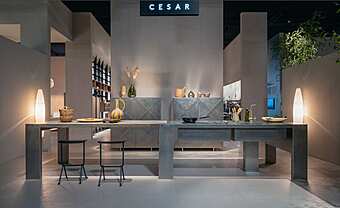 Кухня итальянская современная CESAR CUCINE Williamsburg NEWS EUROCUCINA Composition Five фабрика CESAR CUCINE из Италии