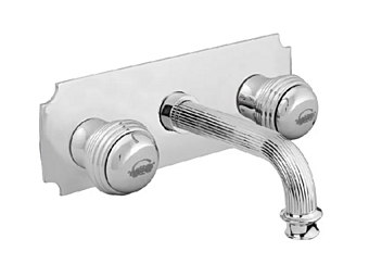 Настенный смеситель для умывальника из стали с плитой Olympia Gaia Mobili фабрика GAIA из Италии