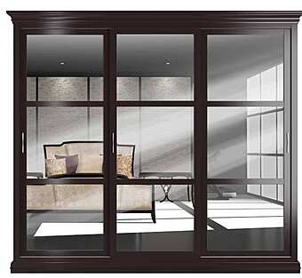 Шкаф из массива дерева с отделкой из металла DECORA ( LCI STILE) GA003 фабрика DECORA ( LCI STILE) из Италии