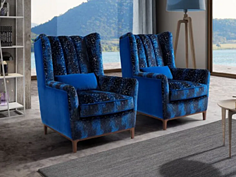 Кресло с мягкой спинкой из ткани MitoHome  Julia