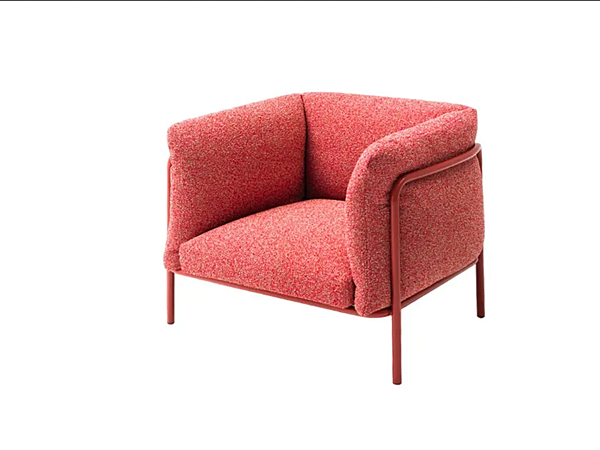 Кресло с обитой спинкой из ткани PAOLA LENTI Pli B241D фабрика PAOLA LENTI из Италии. Фото №3