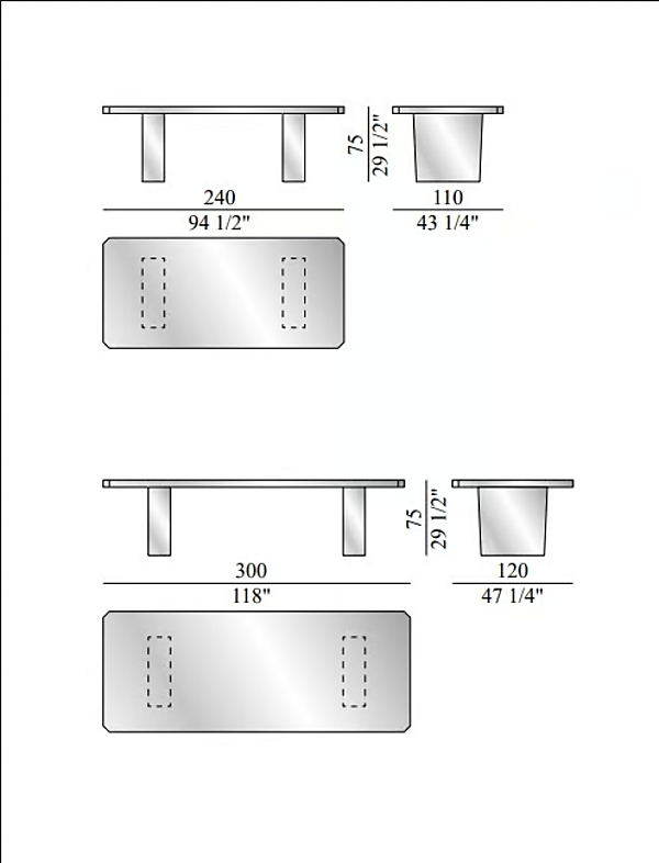 Прямоугольный обеденный стол из дерева Edra Phantom фабрика EDRA из Италии. Фото №8