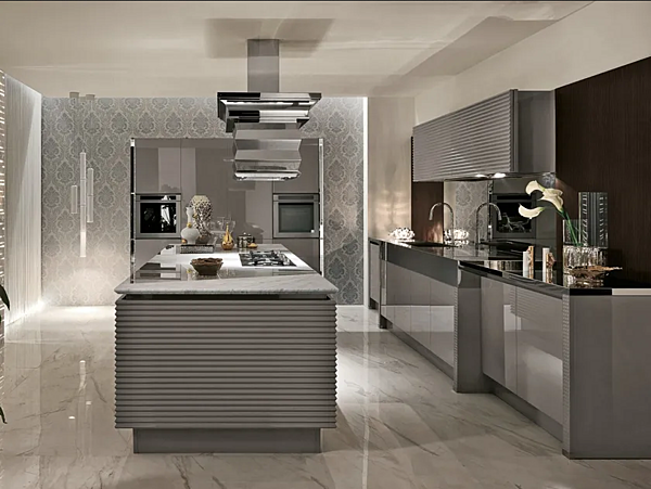 Кухня с островом из высококачественных материалов ASTER CUCINE Luxury Glam фабрика Aster Cucine из Италии. Фото №1