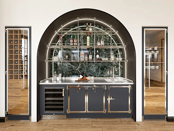 Кастомизированный бар из стали для дома и лаунжа Officine Gullo BAR & LOUNGE фабрика Officine Gullo из Италии. Фото №1