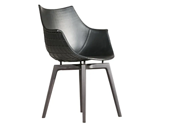 Кресло с подлокотниками из кожи Driade Meridiana фабрика Driade из Италии