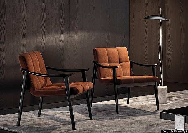 Кресло MINOTTI Fynn фабрика Minotti из Италии. Фото №23