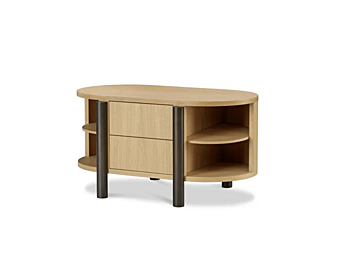 Прикроватная тумбочка из дуба с ящиками GHIDINI1961 TARANTINO LB306BB101