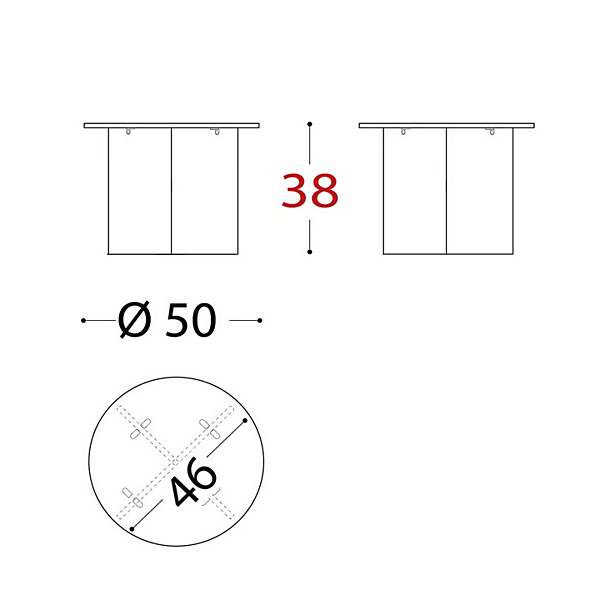 Круглый садовый боковой столик из PMMA VARASCHIN BELT AIR 24971 фабрика VARASCHIN из Италии. Фото №8