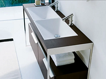 Раковина накладная прямоугольная из материала Exmar AGAPE Raso фабрика Agape из Италии