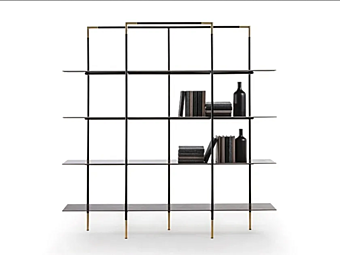 Двусторонняя открытая книжная полка из дерева Frigerio Kevin 16600G фабрика Frigerio из Италии