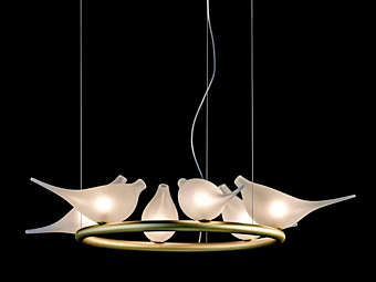 Подвесная лампа из стеклянного муранского стекла LIGHT OF LOVE 6 MULTIFORME SS3380-6 фабрика MULTIFORME из Италии