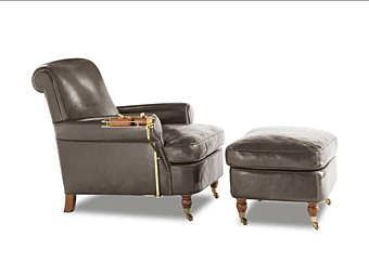 Кресло с мягкой спинкой из кожи BAXTER Charlotte фабрика BAXTER из Италии