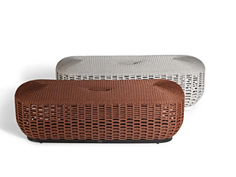 Скамья из морского каната для сада POLTRONA FRAU Leplì Outdoor