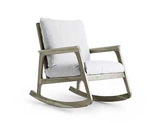 Кресло-качалка с подлокотниками из ткани DALE  Momento T 602 фабрика DALE из Италии