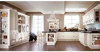 Кухня из массива дерева с островом LUBE CUCINE Agnese 01 фабрика LUBE CUCINE из Италии