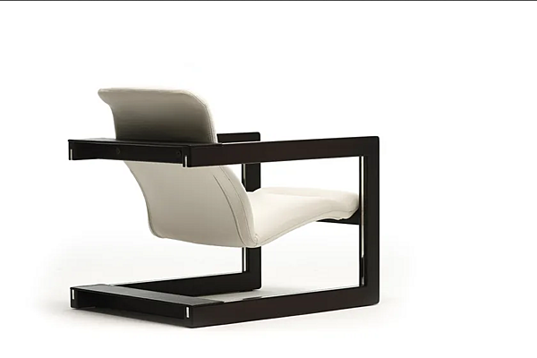 Кресло с деревянной рамой и кожаным сиденьем Mussi Palco фабрика MUSSI из Италии. Фото №3