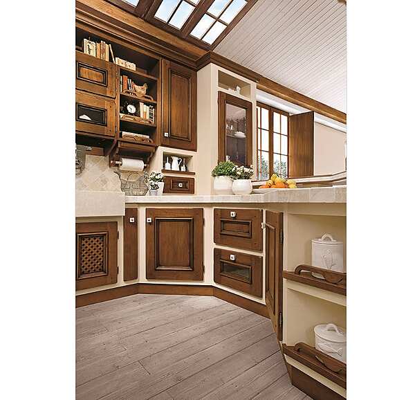 Кухня из популярового дерева с ручками LUBE CUCINE Beatrice 2 фабрика LUBE CUCINE из Италии. Фото №3