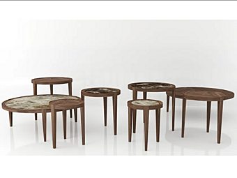 Круглый кофейный стол из мрамора ARTE BROTTO  Leonardo L1030N L1030N фабрика Arte Brotto из Италии