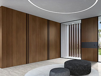 Складная деревянная дверь из массива ореха BARAUSSE Noce