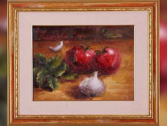 Картина итальянского художника холст, масло art. 76E Томаты овощи Картина итальянского художника холст, масло art. 76E Томаты овощи фабрика из Италии