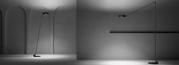 Настольная лампа с регулируемой ножкой и диммером из металла Lumina Elle 60L фабрика Lumina из Италии. Фото №3