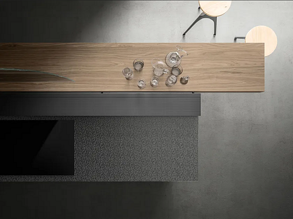 Кухня с оборудованием из дерева VALCUCINE Logica Theca фабрика VALCUCINE из Италии. Фото №4