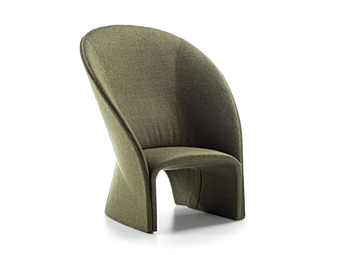 Кресло с обивкой из ткани Frigerio Mayu 17940
