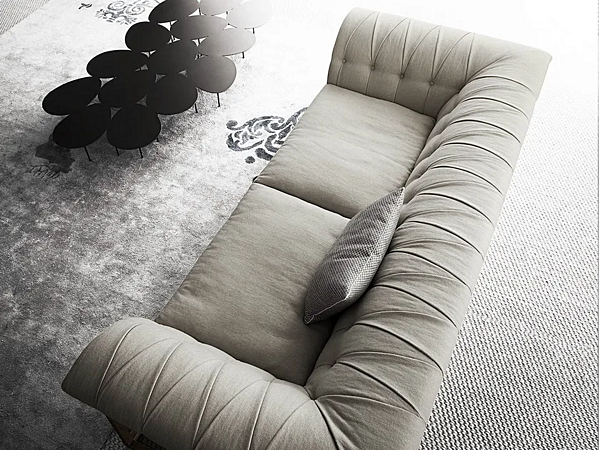 Диван с обитой спинкой из ткани ERBA ITALIA Rockouture фабрика ERBA ITALIA из Италии. Фото №2