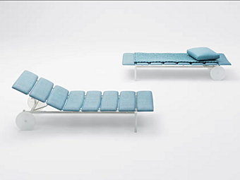 Шезлонг с колесами из материала PAOLA LENTI Miramar B166D фабрика PAOLA LENTI из Италии