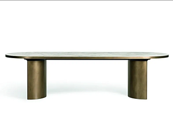 Стол с деревянной основой и металлическим эффектом Molteni & C Blevio