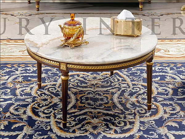 Круглый журнальный стол из мрамора для гостиной MODENESE GASTONE 14846 фабрика MODENESE GASTONE из Италии. Фото №1