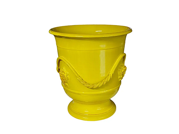 Керамический горшок для растений Arcaica L_Antica Deruta AC/1145/C/45/B, AC/1145/C/45/G, AC/1145/C/45/W, AC/1145/C/45/Y фабрика L'Antica Deruta из Италии. Фото №4
