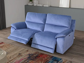 Диван с электрическим механизмом и обитой спинкой из ткани макадамия MitoHome фабрика MitoHome из Италии