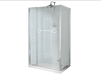 Угловая душевая кабина с распашной дверью из стекла Gentry Home Athena фабрика Gentry Home из Италии