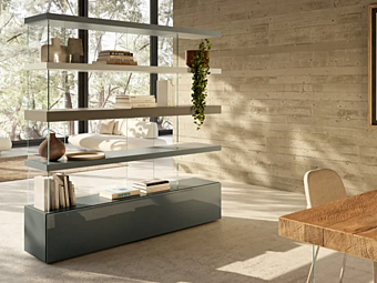 Стеклянная книжная полка LAGO AIR 1466 фабрика LAGO из Италии