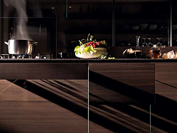 Кухня с фасадами из ореха VALCUCINE Artematica Tactile Hezelnut фабрика VALCUCINE из Италии. Фото №2