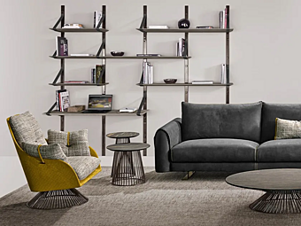 Модульная книжная полка настенного монтажа из дерева GAMMA ARREDAMENTI Brooklyn фабрика GAMMA ARREDAMENTI из Италии